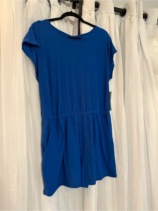 Just Be Pants - Royal Blue Short Sleeve Dolman Romper